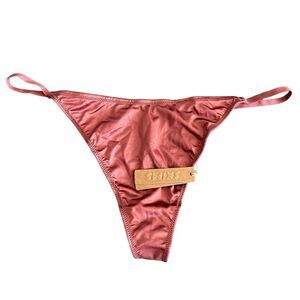 NWT SKIMS Sexy G-String Satiny Lingerie Berry Pink Thong Panty